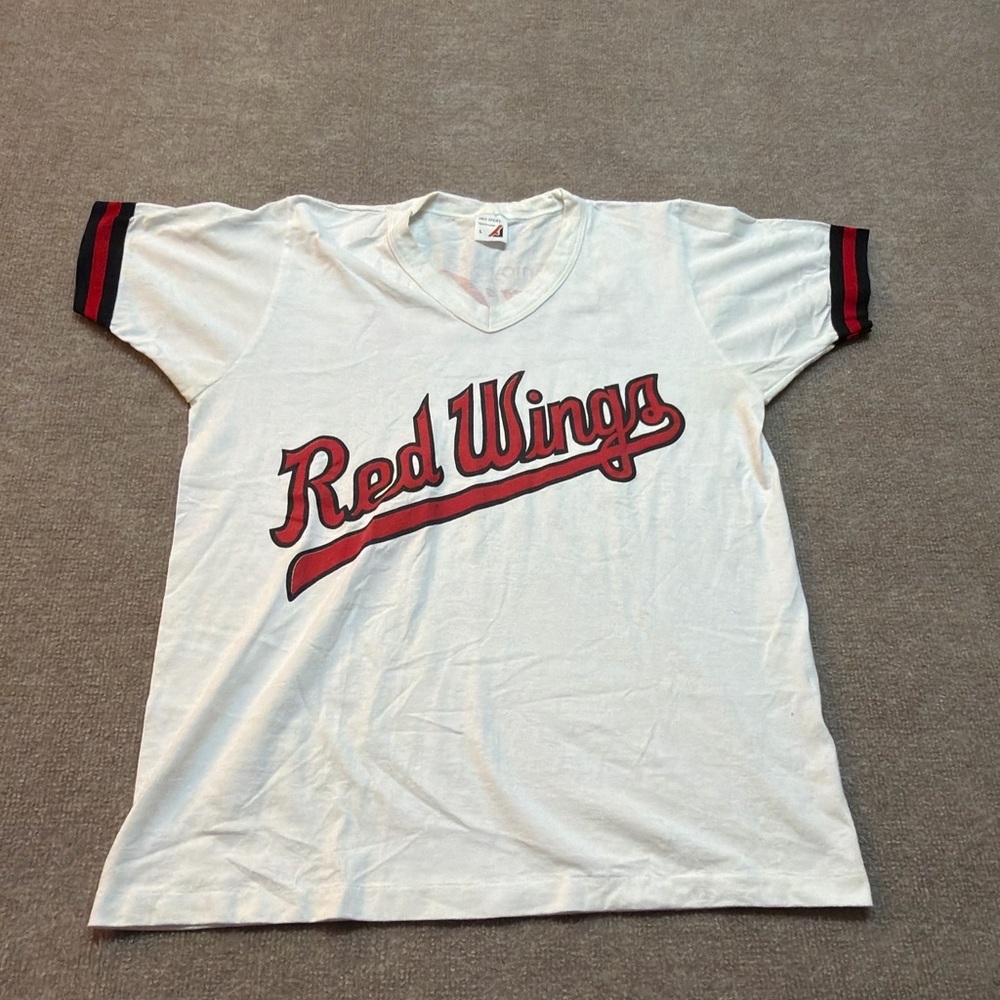 1980s vintage Red Wings White T-Shirt 1667